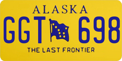 AK license plate GGT698
