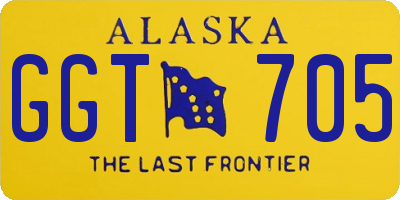 AK license plate GGT705