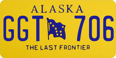 AK license plate GGT706
