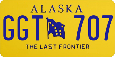 AK license plate GGT707