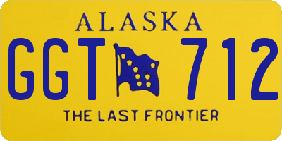 AK license plate GGT712