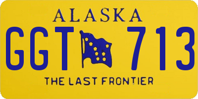 AK license plate GGT713
