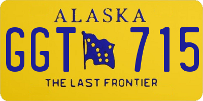 AK license plate GGT715