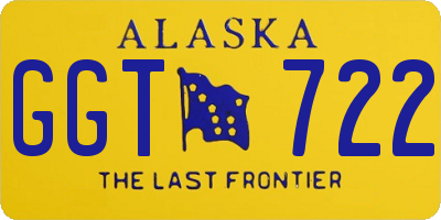 AK license plate GGT722