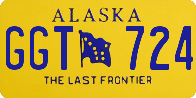 AK license plate GGT724