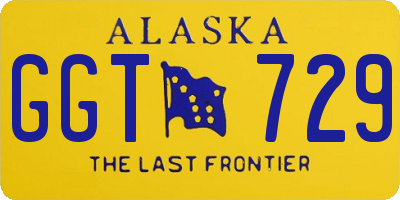 AK license plate GGT729