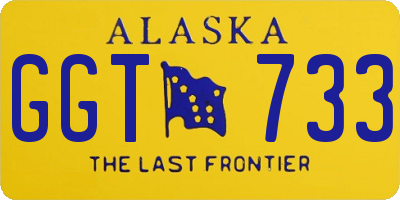 AK license plate GGT733