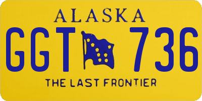 AK license plate GGT736
