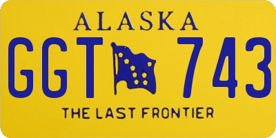 AK license plate GGT743