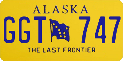 AK license plate GGT747