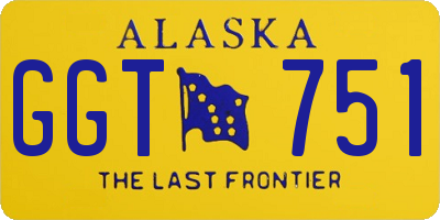 AK license plate GGT751