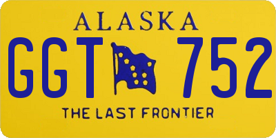 AK license plate GGT752