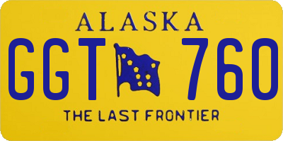 AK license plate GGT760