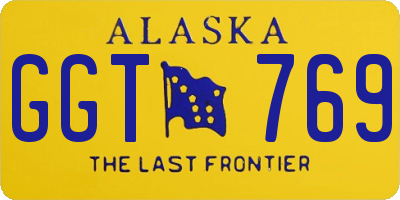 AK license plate GGT769