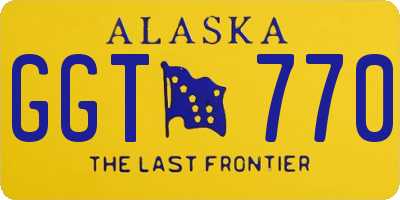 AK license plate GGT770