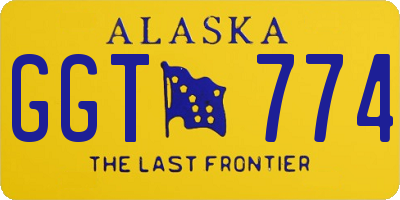 AK license plate GGT774