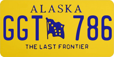 AK license plate GGT786