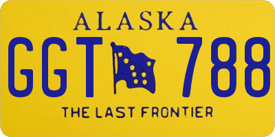 AK license plate GGT788