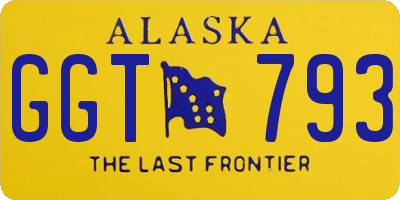 AK license plate GGT793