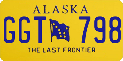 AK license plate GGT798