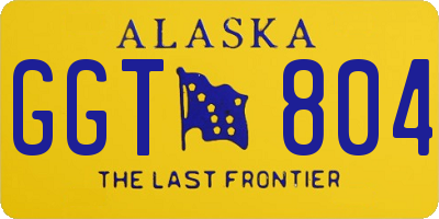 AK license plate GGT804