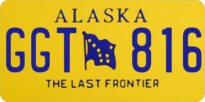 AK license plate GGT816