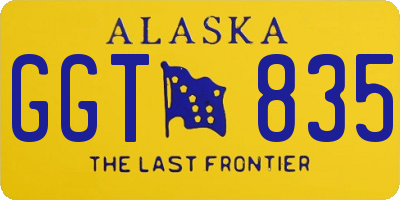 AK license plate GGT835