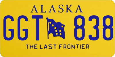 AK license plate GGT838