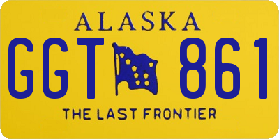 AK license plate GGT861