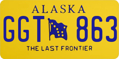 AK license plate GGT863