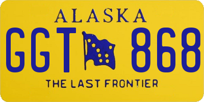 AK license plate GGT868