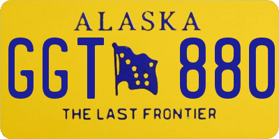 AK license plate GGT880