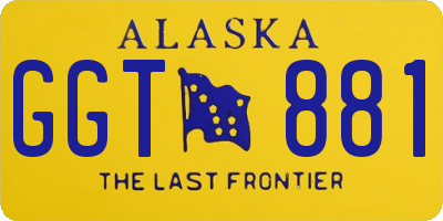 AK license plate GGT881