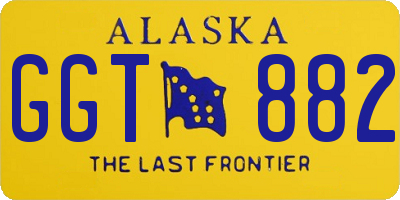 AK license plate GGT882