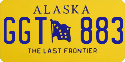 AK license plate GGT883