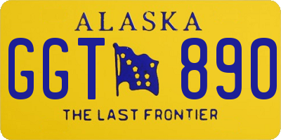 AK license plate GGT890