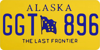 AK license plate GGT896