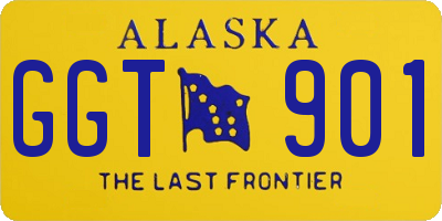 AK license plate GGT901