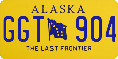 AK license plate GGT904