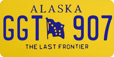 AK license plate GGT907