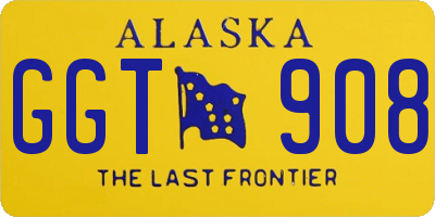 AK license plate GGT908