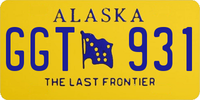 AK license plate GGT931