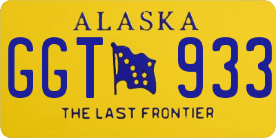 AK license plate GGT933