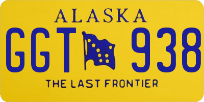 AK license plate GGT938