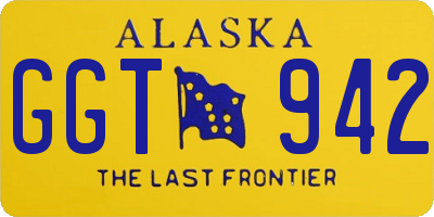 AK license plate GGT942