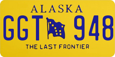 AK license plate GGT948