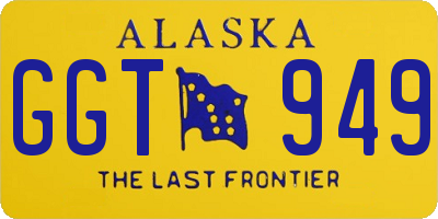 AK license plate GGT949