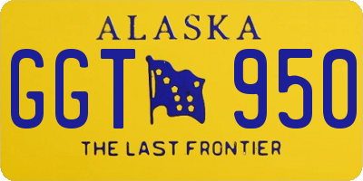 AK license plate GGT950