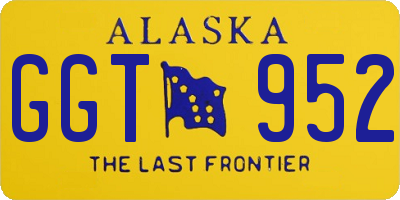AK license plate GGT952