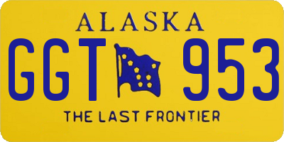 AK license plate GGT953